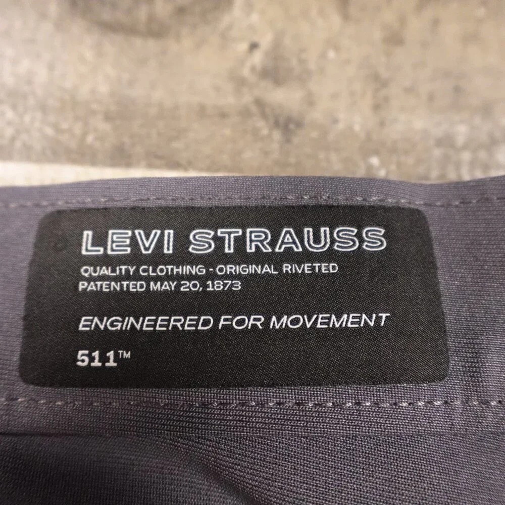 Levi’s‎ 511 Performance Pants Men’s 34x32 Gray Stretch Slim Casual Travel